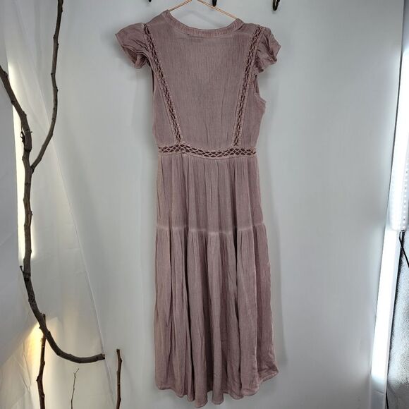 Vici dusty rose boho dress - Picture 4 of 9